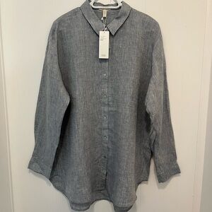 NEW Eileen Fisher Classic Collared Shirt